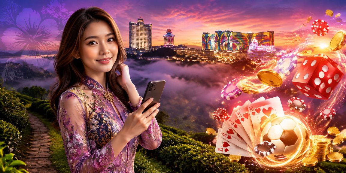 Penggemar sukan pertaruhan di Genting Highlands Malaysia sedang menganalisis odds bola sepak