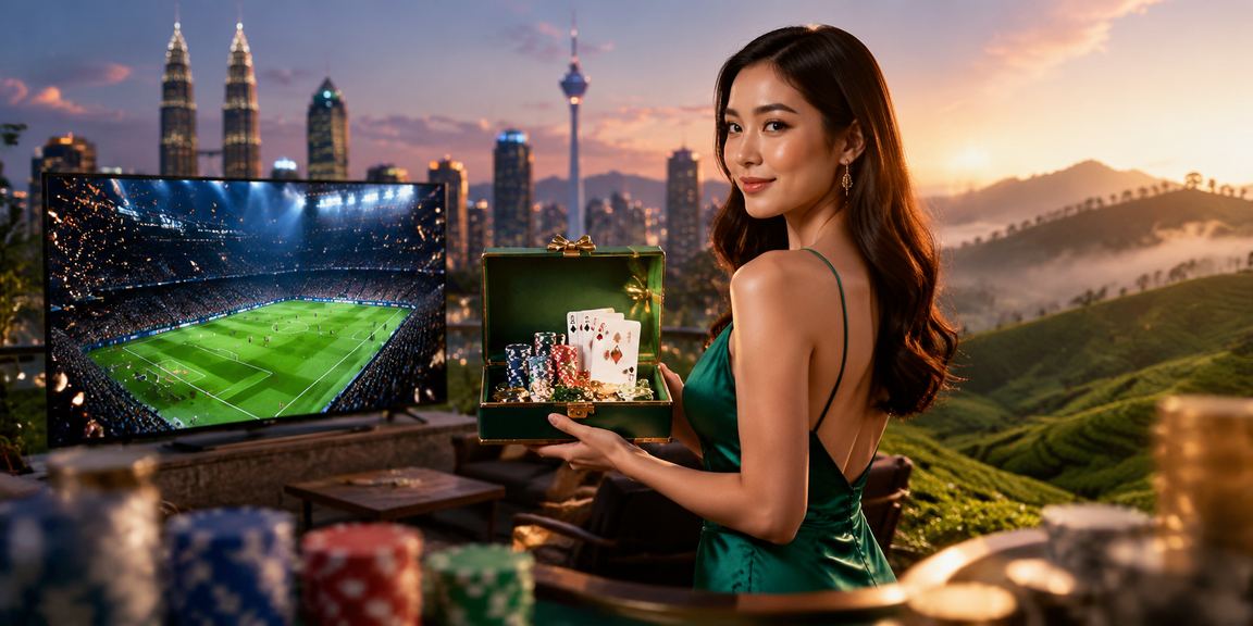 Pemain Malaysia menganalisis peluang pertaruhan bola sepak menggunakan telefon pintar